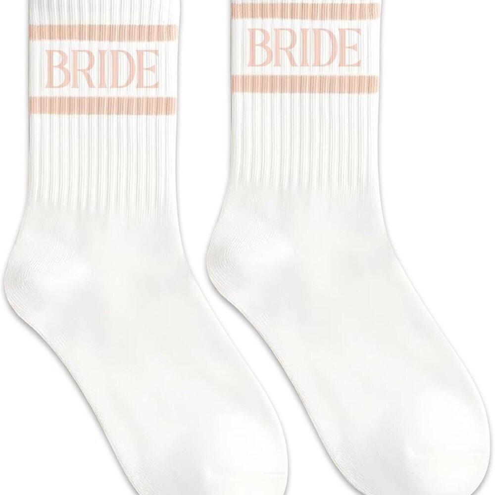 Bride Socks Cotton Embroidered Bride to Be Bachelorette Bridal Shower Gift